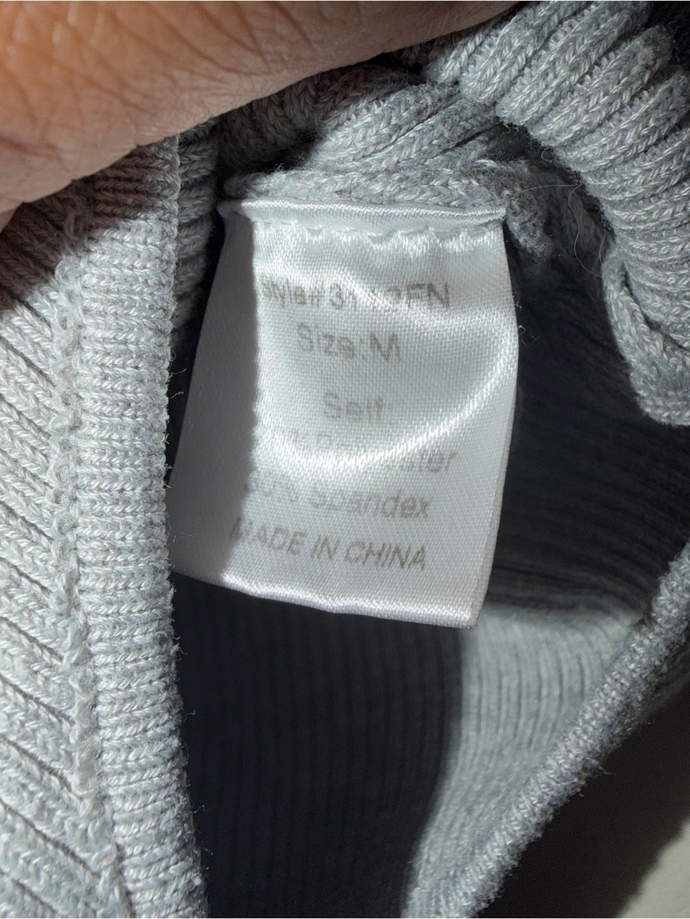 Fashion Nova Ribbed Sleeveless Gris Gray Bodysuit - Size Medium - Picture 5 of 6